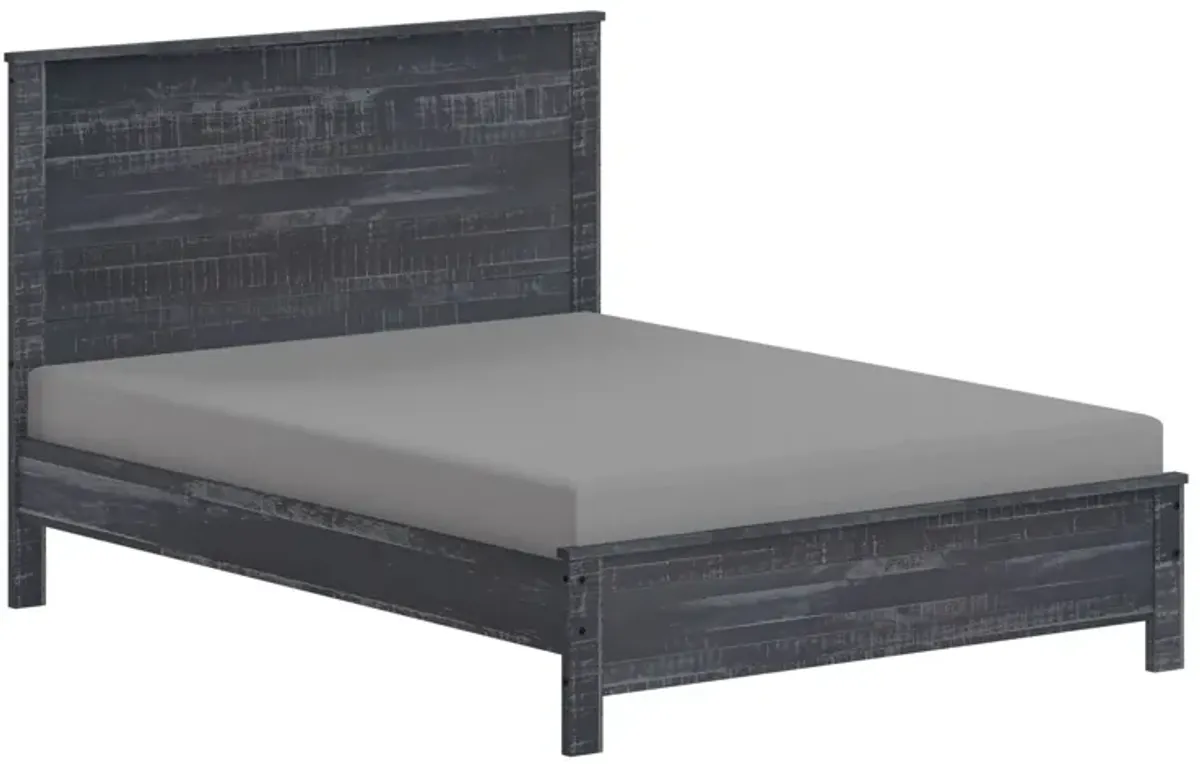 Solid Wood Queen Bed Frame - Gray