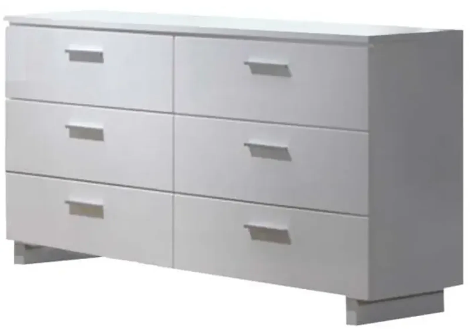 Six Drawer Double Dresser - White