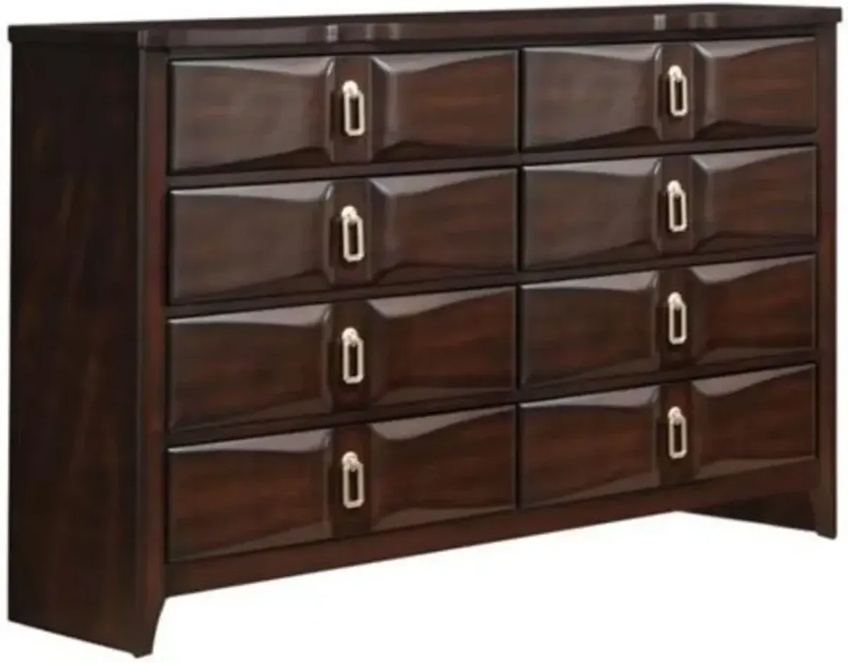 Eight Drawer Double Dresser - Espresso