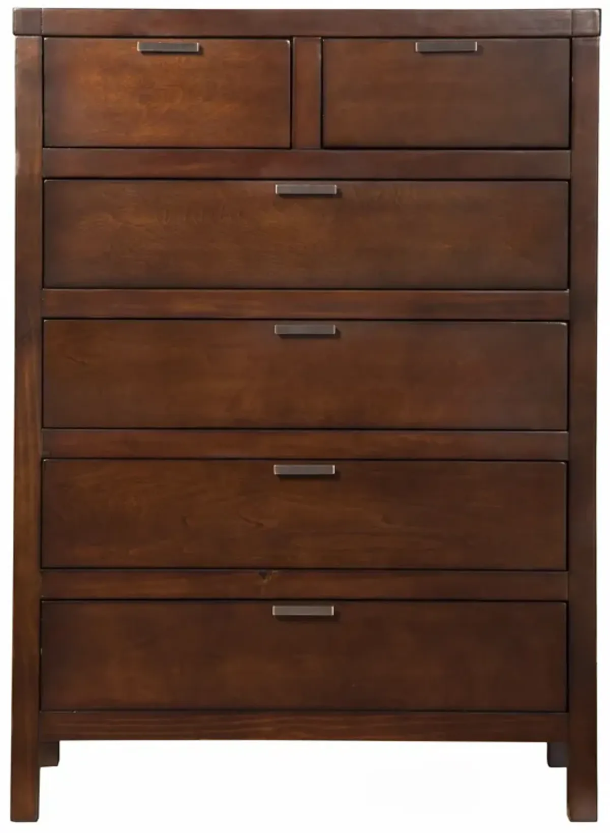 Solid Six Drawer Chest - Brown