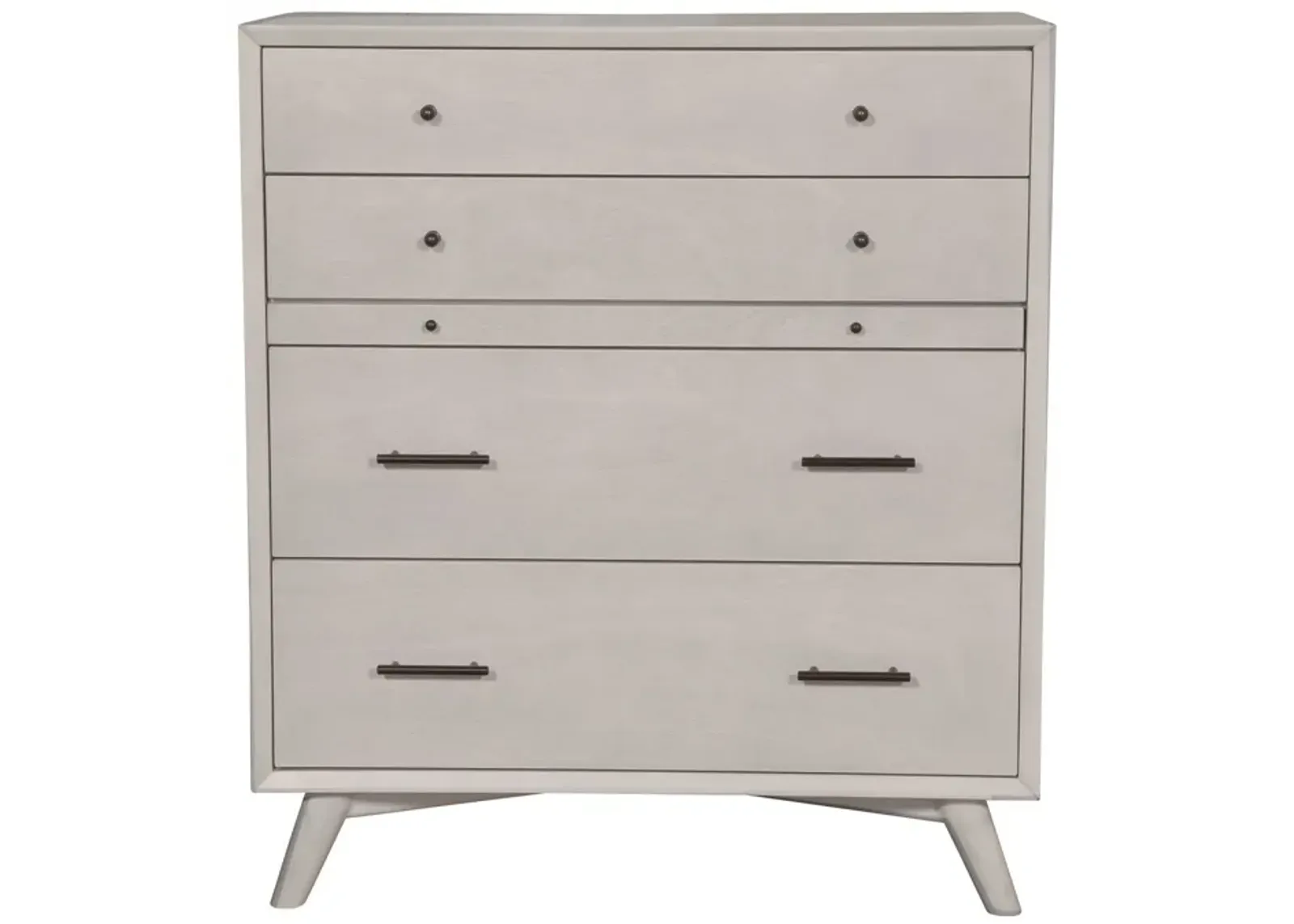 Solid Wood Four Drawer Chest - Gray