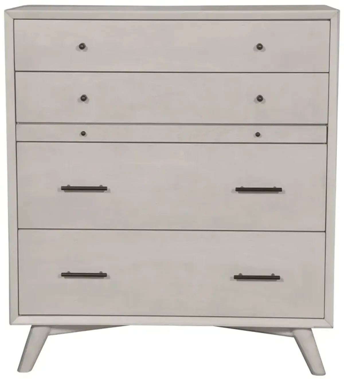 Solid Wood Four Drawer Chest - Gray