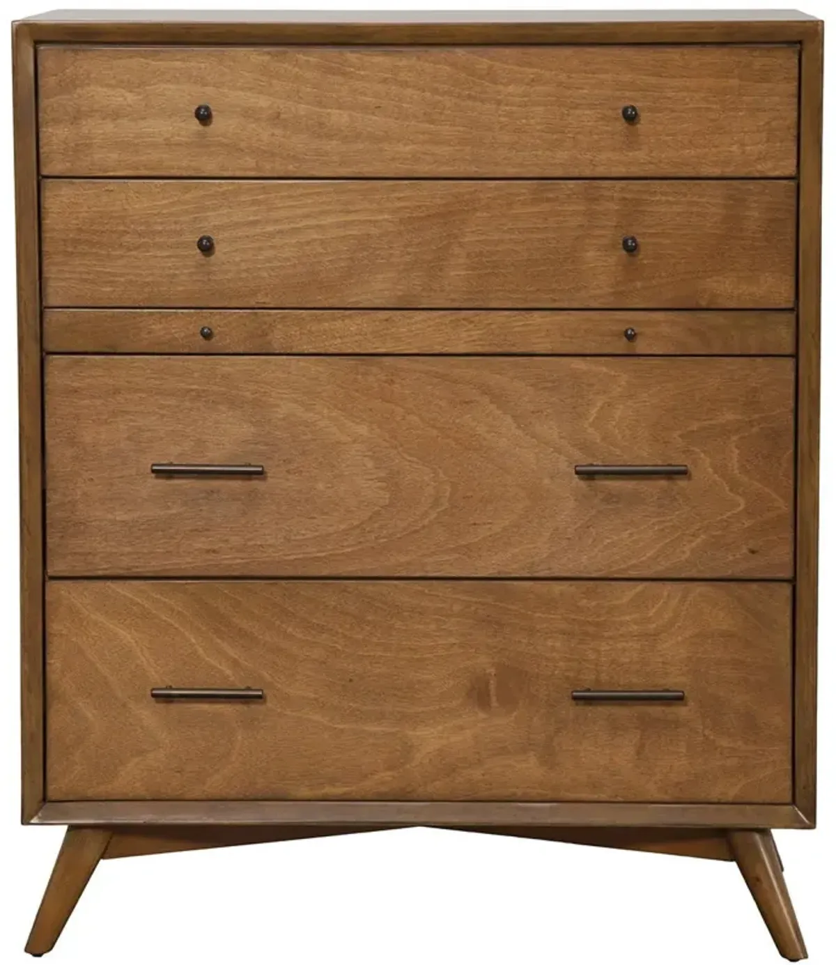 Solid Wooden 4 Drawer Chest - Brown