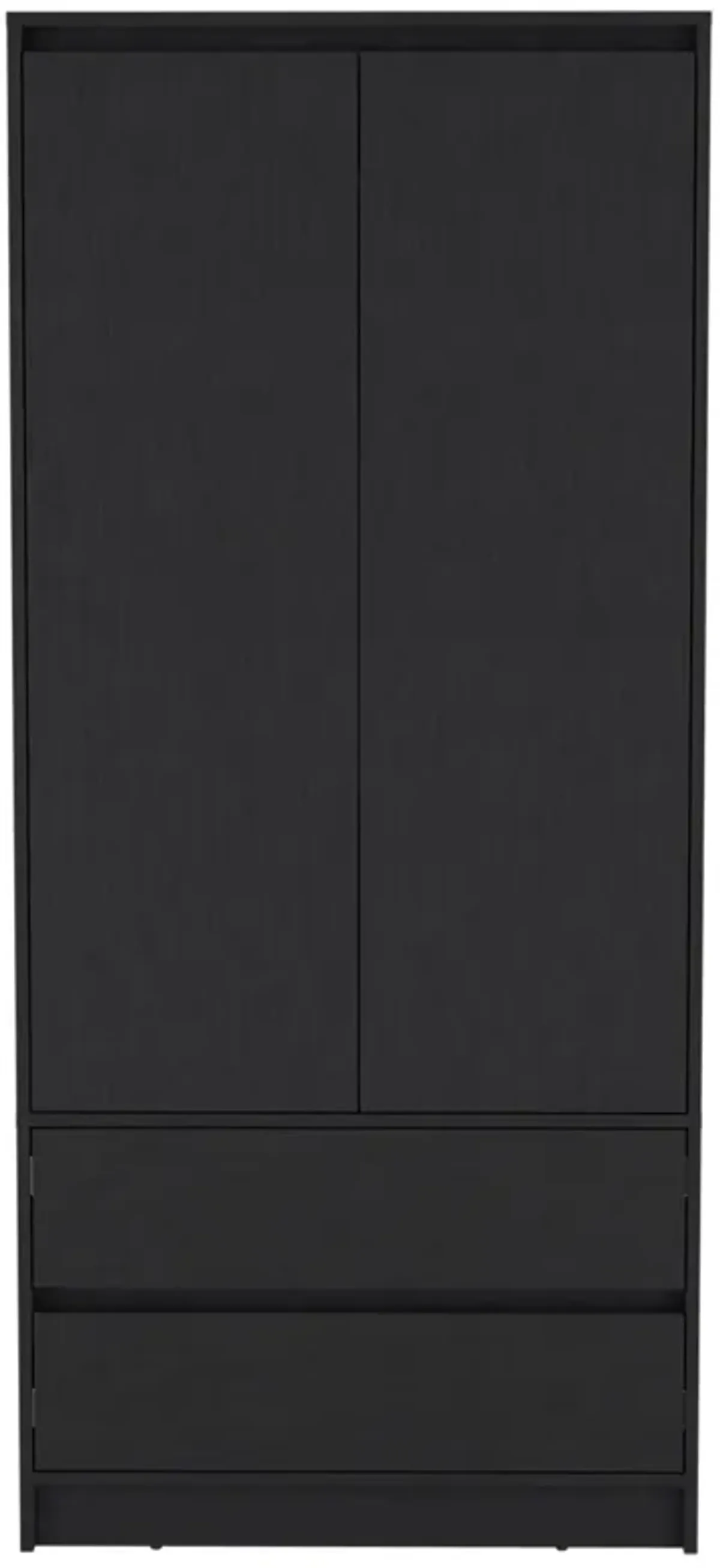 Two Drawer, Combo Dresser - Black