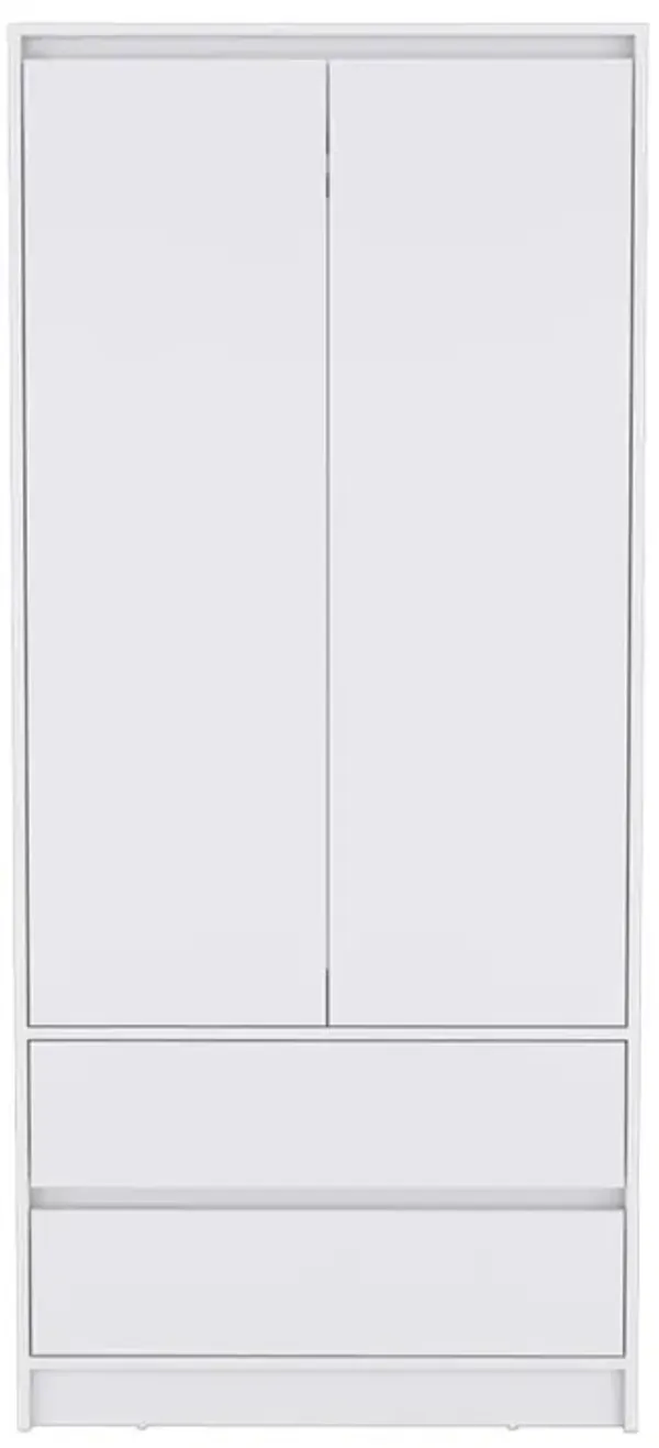 Two Drawer, Combo Dresser - White