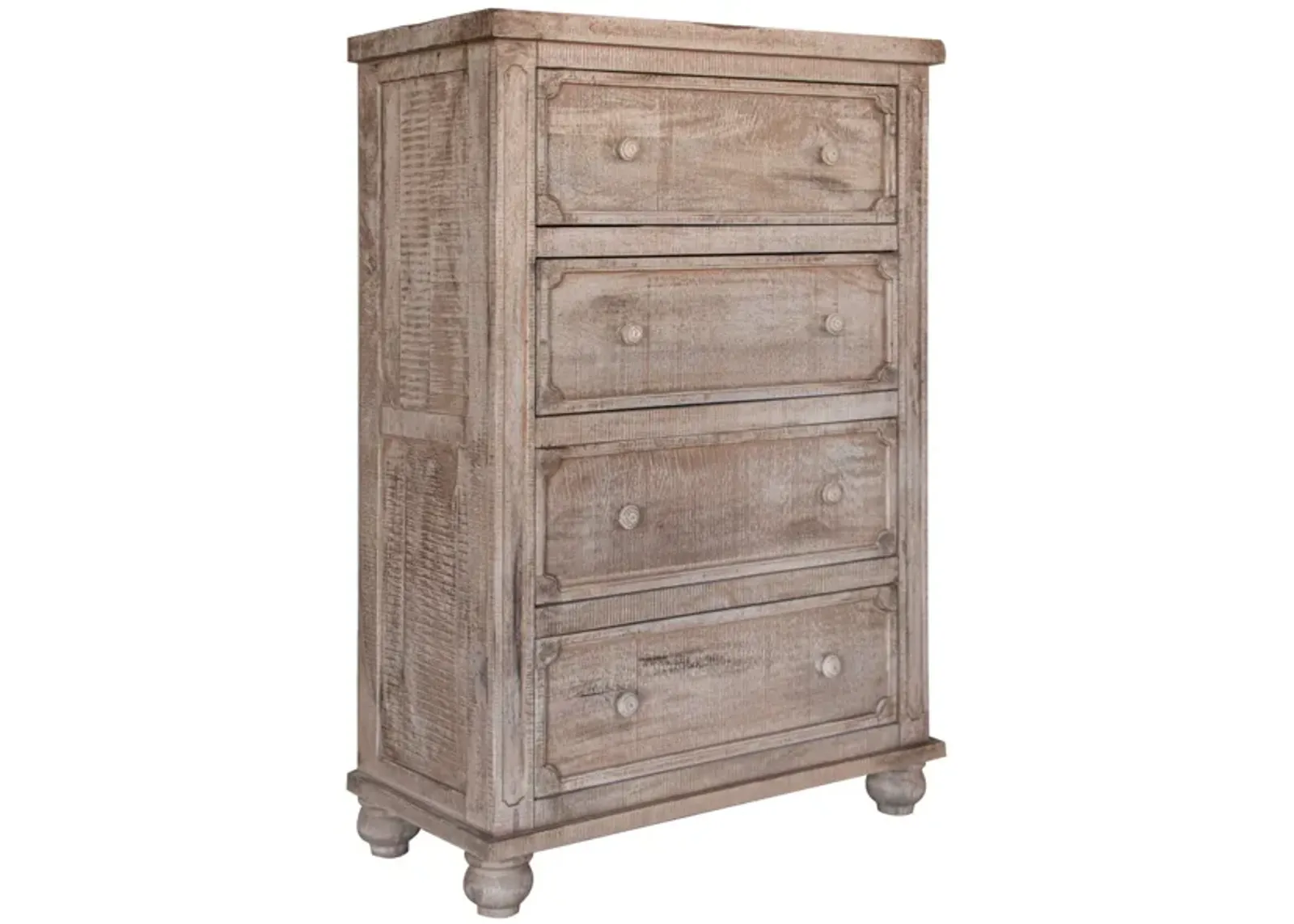 Solid Wood Four Drawer Chest - Natural