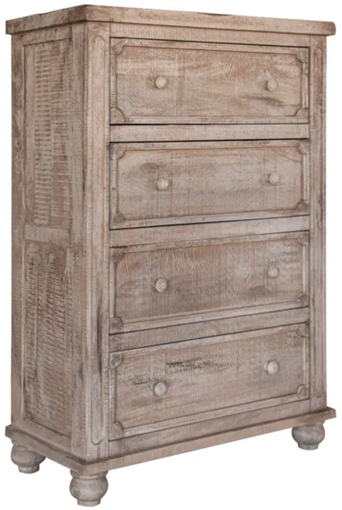 Solid Wood Four Drawer Chest - Natural