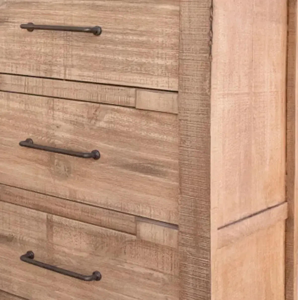 Solid Wood 4 Drawer Chest - Natural