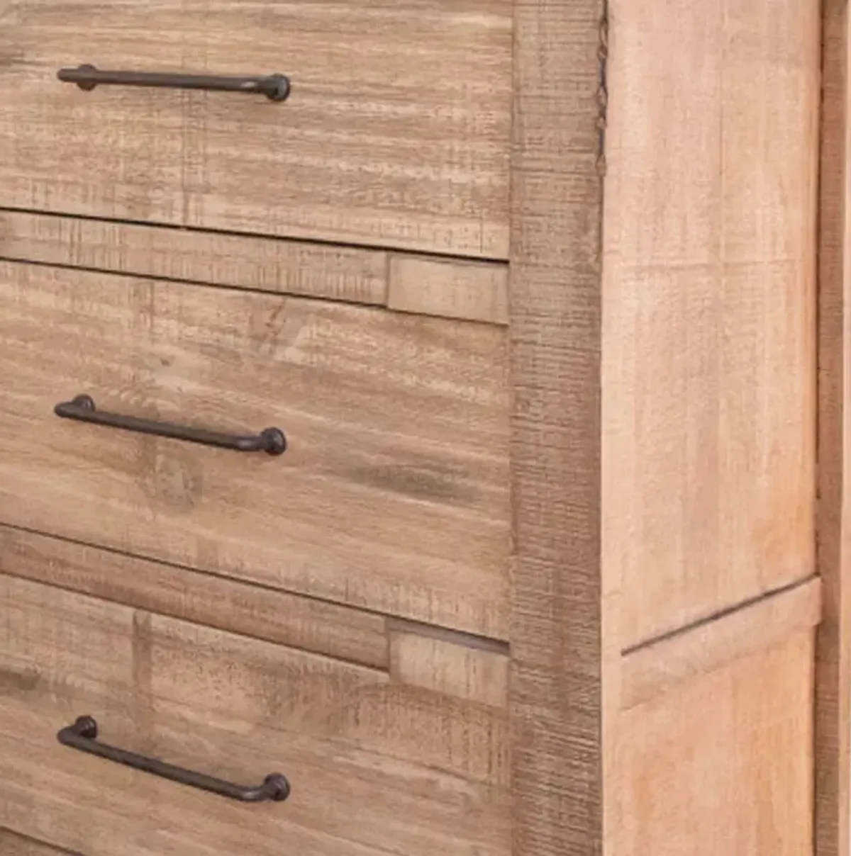 Solid Wood 4 Drawer Chest - Natural