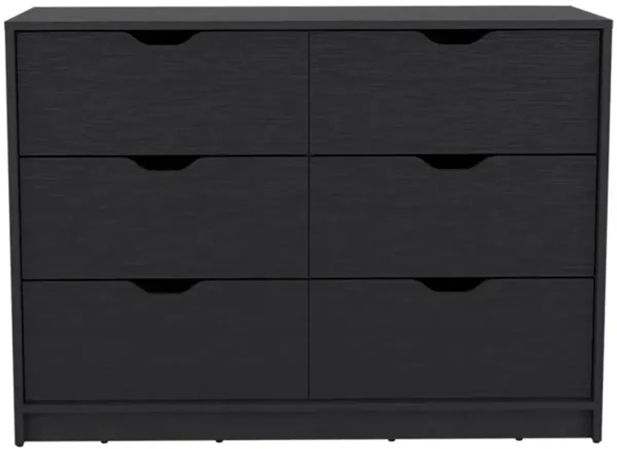 Four Drawer Dresser Wooden - Black