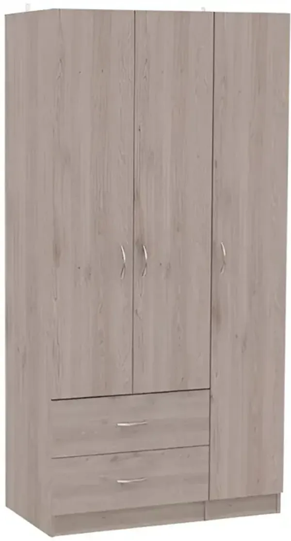 Two Drawer Combo Dresser - Light Gray