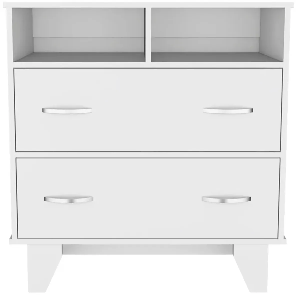 Two Drawer Dresser Wooden - White