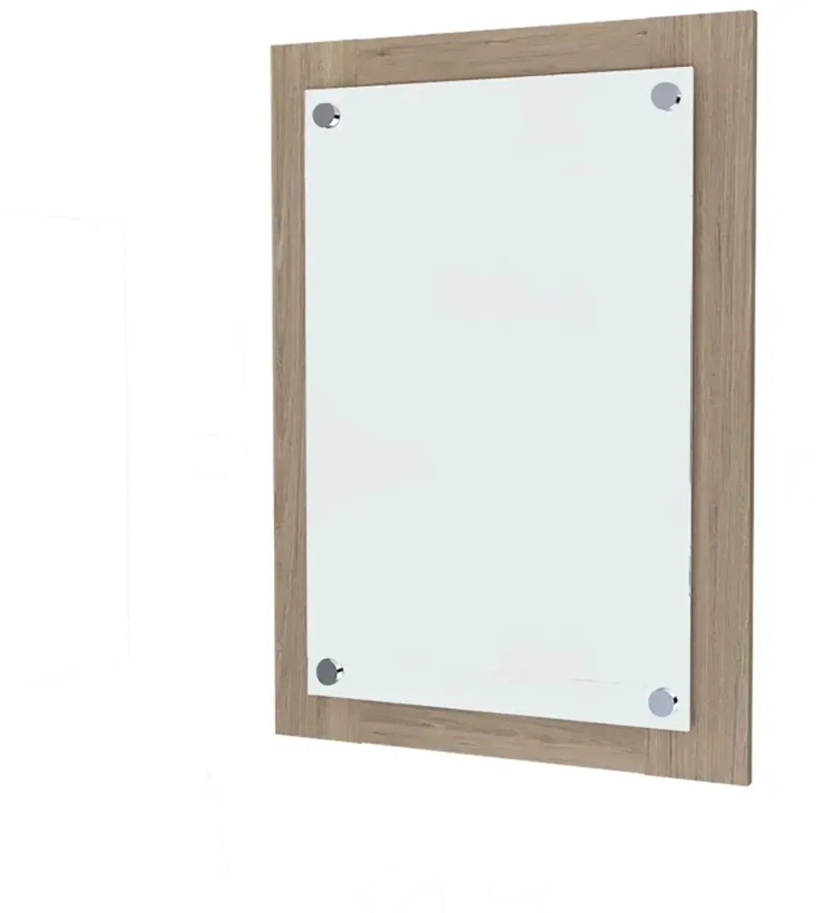 28" Framed Accent Mirror - Brown