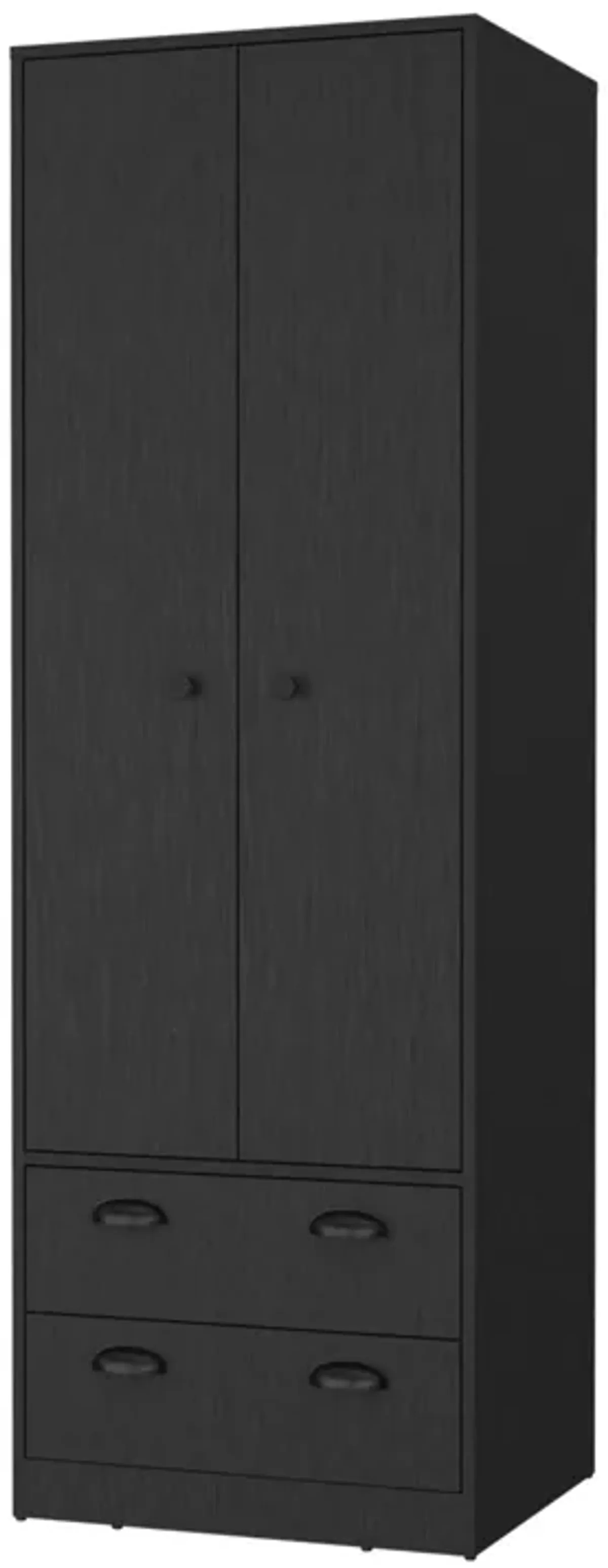 2 Drawer Combo Dresser - Black