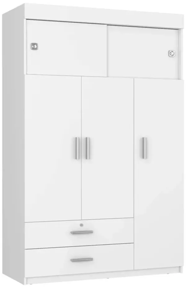 Four Drawer Dresser Wooden - White