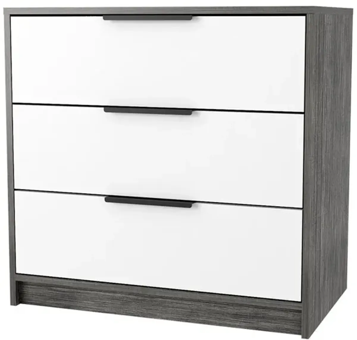 Three Drawer Dresser - White / Gray