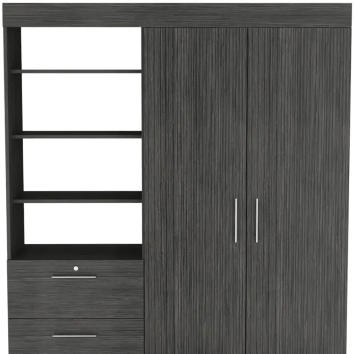 3 Drawer Combo Dresser - Gray