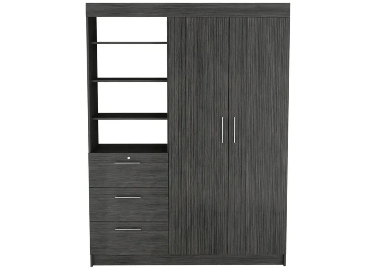 3 Drawer Combo Dresser - Gray