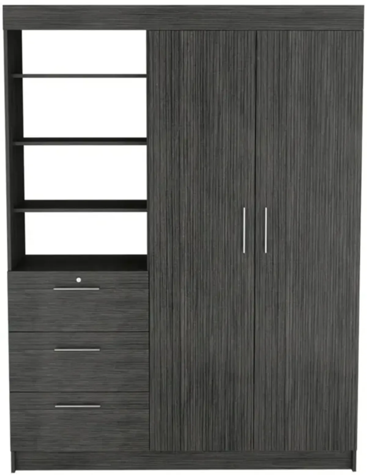 3 Drawer Combo Dresser - Gray