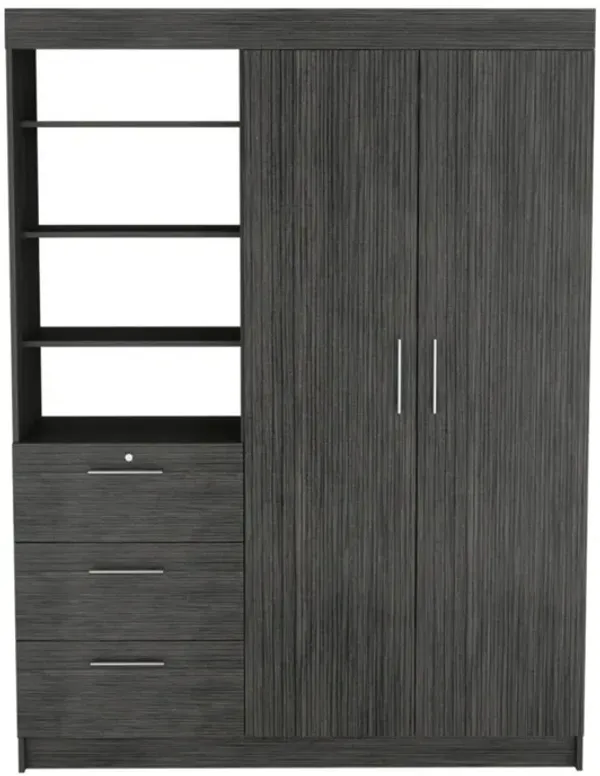 3 Drawer Combo Dresser - Gray