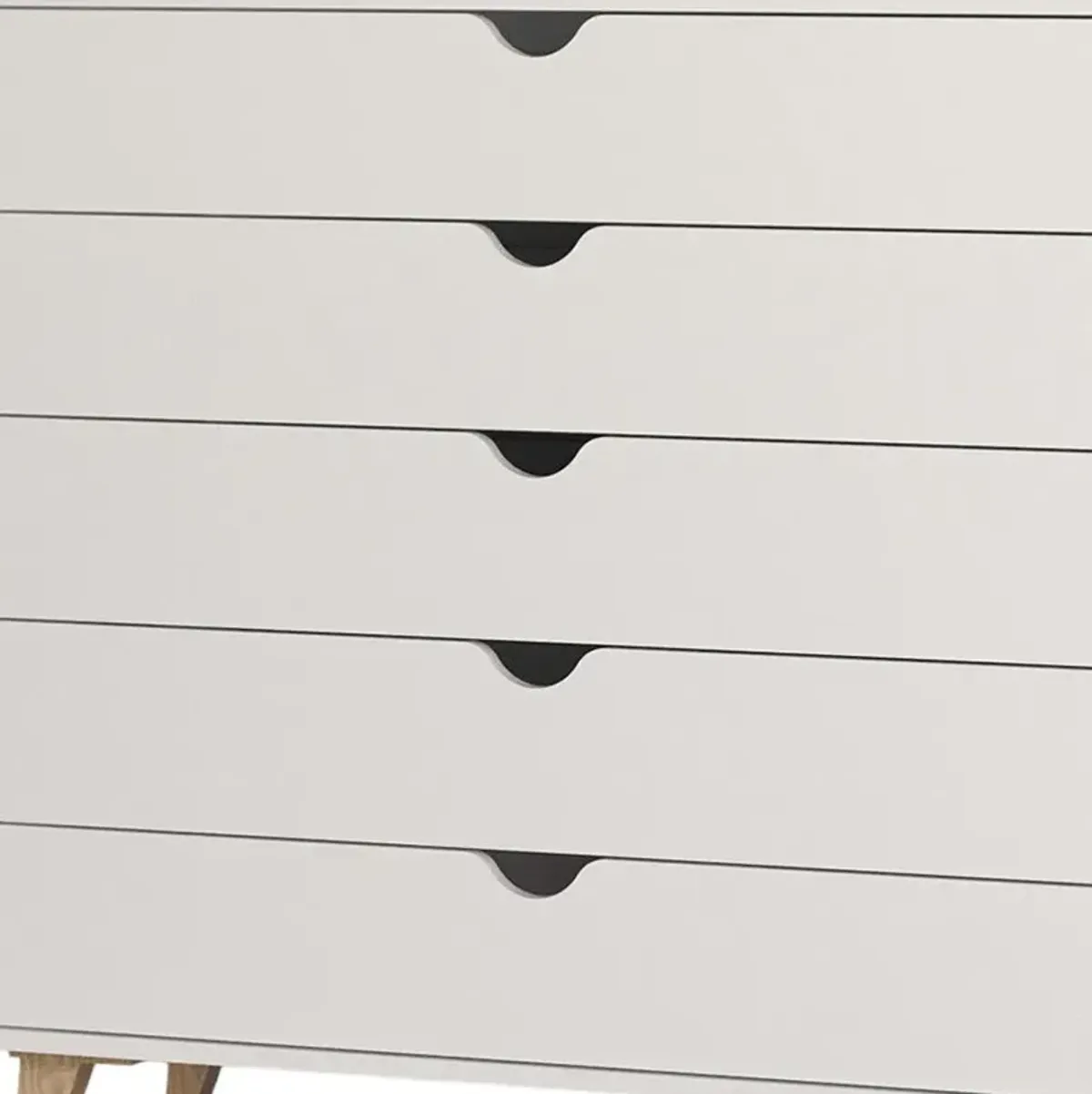 Dresser 5 Drawer - White