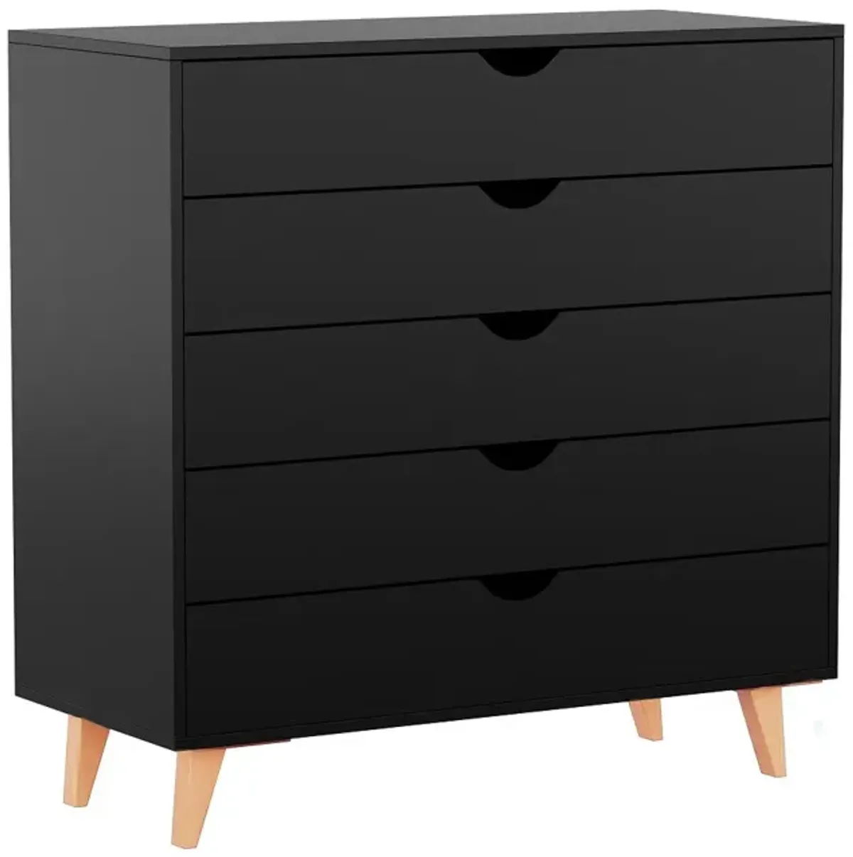 Five Drawer Dresser - Black