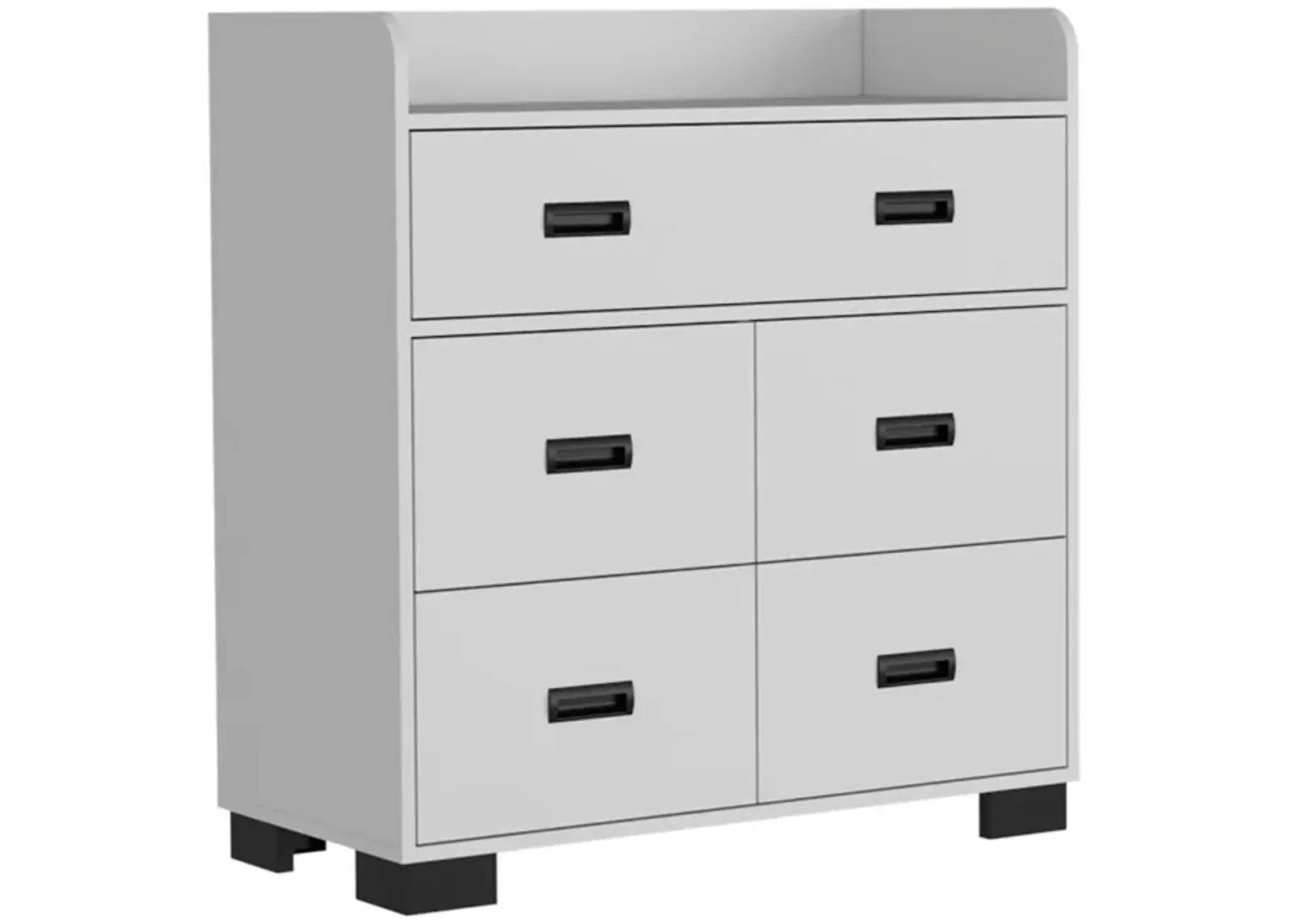 5 Drawer Dresser - White