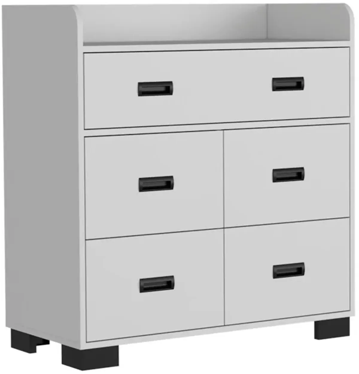 5 Drawer Dresser - White