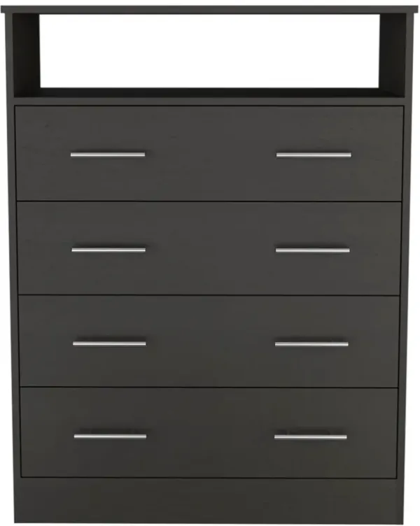 4 Drawer Dresser - Black