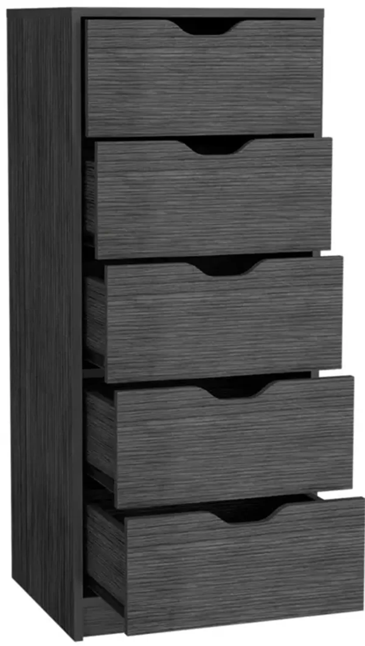 Five Drawer Standard Chest - Dark Gray