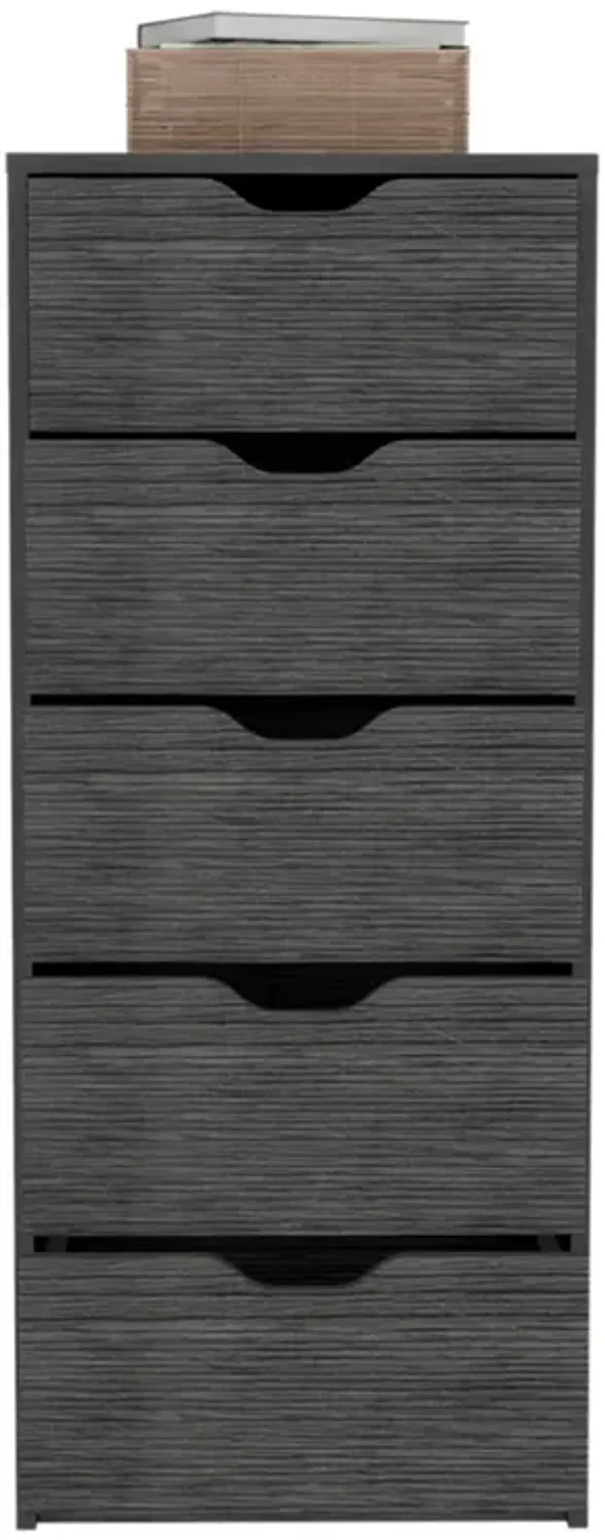 Five Drawer Standard Chest - Dark Gray