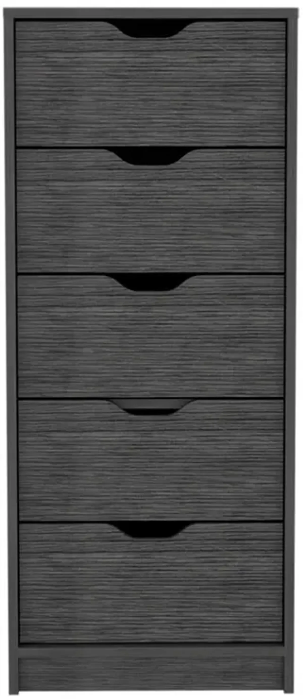 Five Drawer Standard Chest - Dark Gray