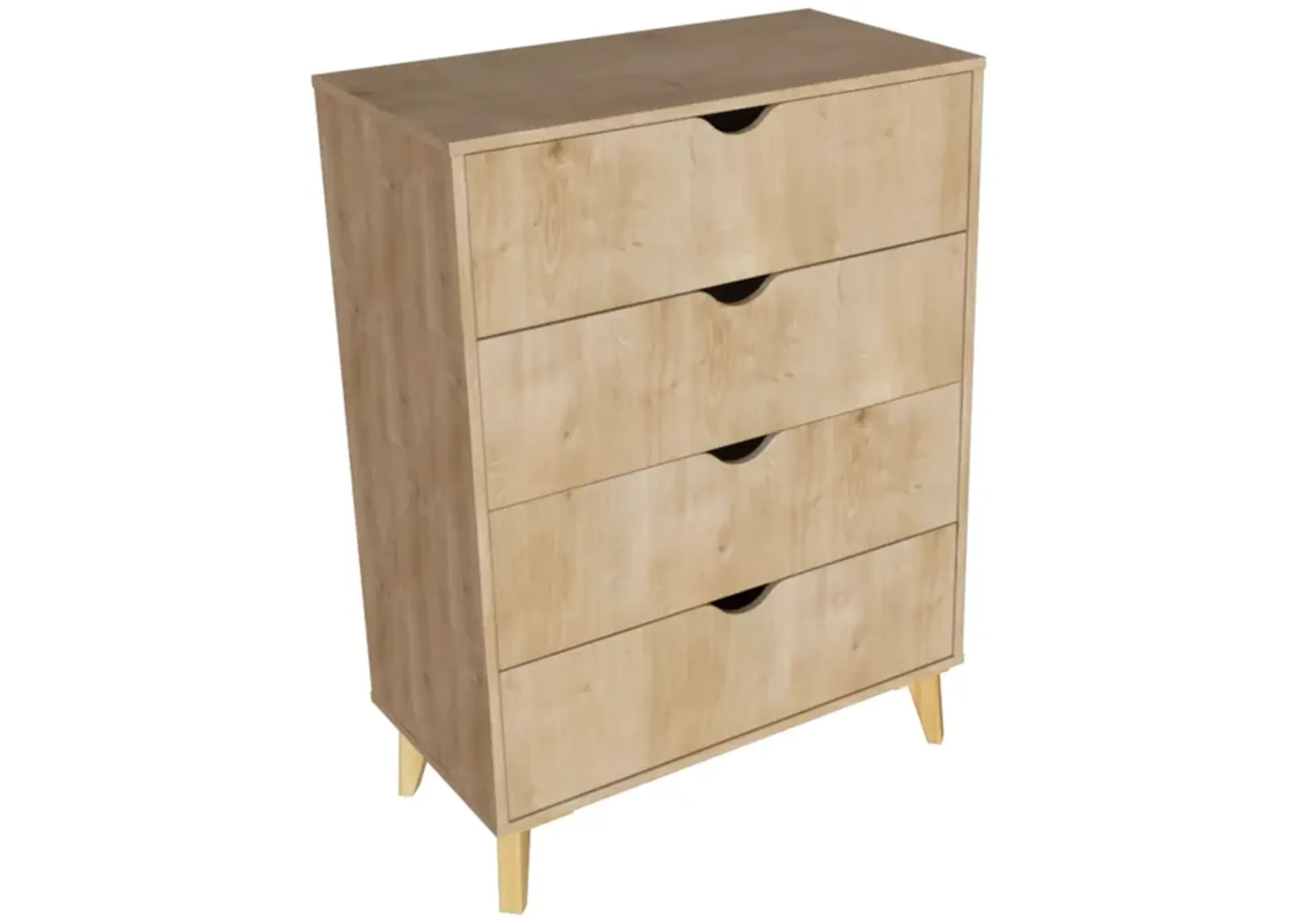 Four Drawer Standard Chest - Natural