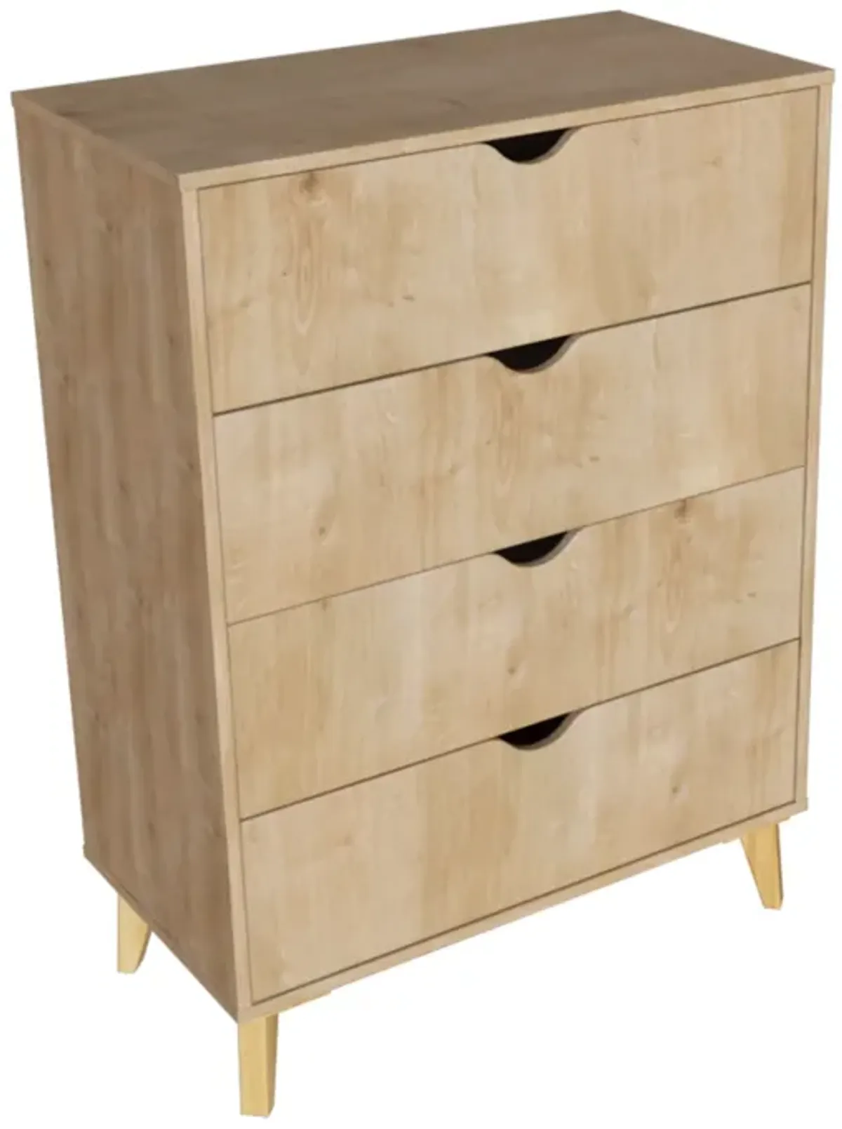 Four Drawer Standard Chest - Natural