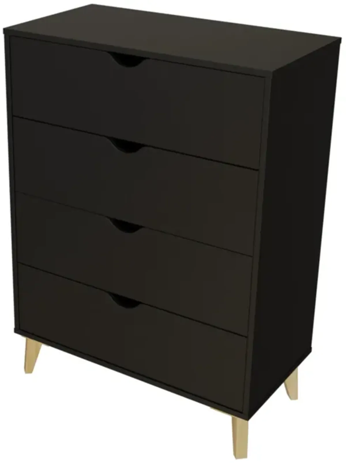 Four Drawer Standard Chest - Black