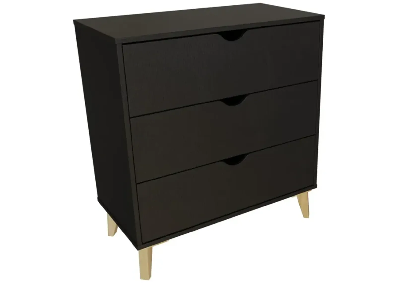 3 Drawer Dresser - Black