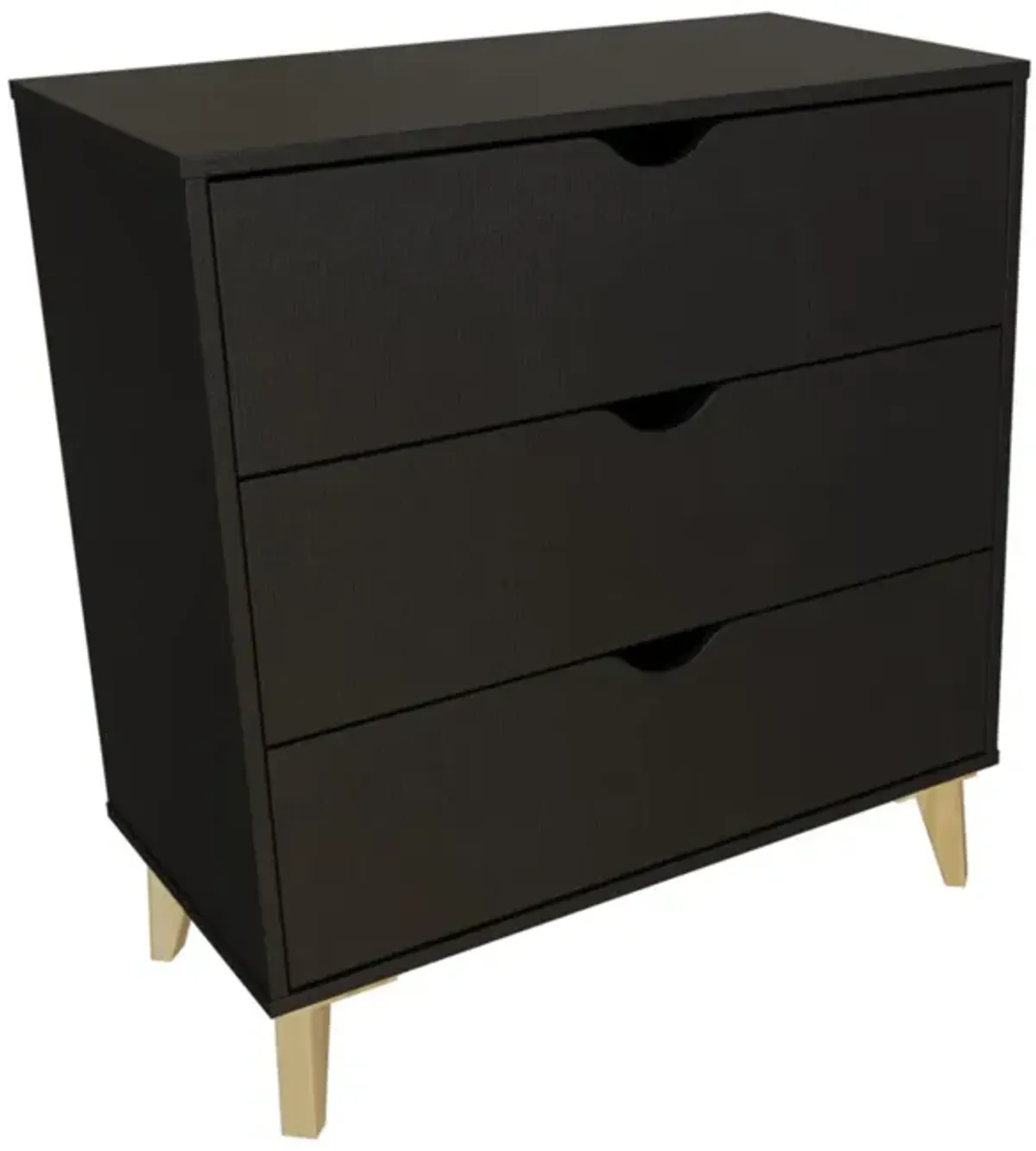 3 Drawer Dresser - Black