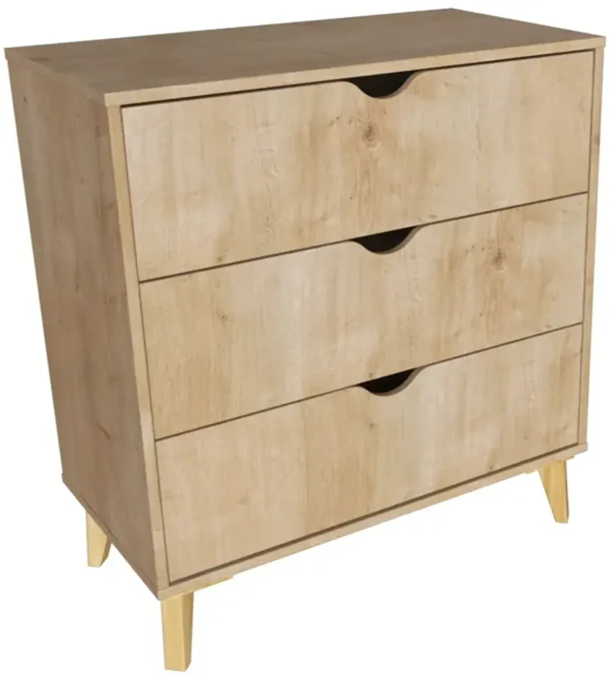 Three Drawer Dresser - Natural