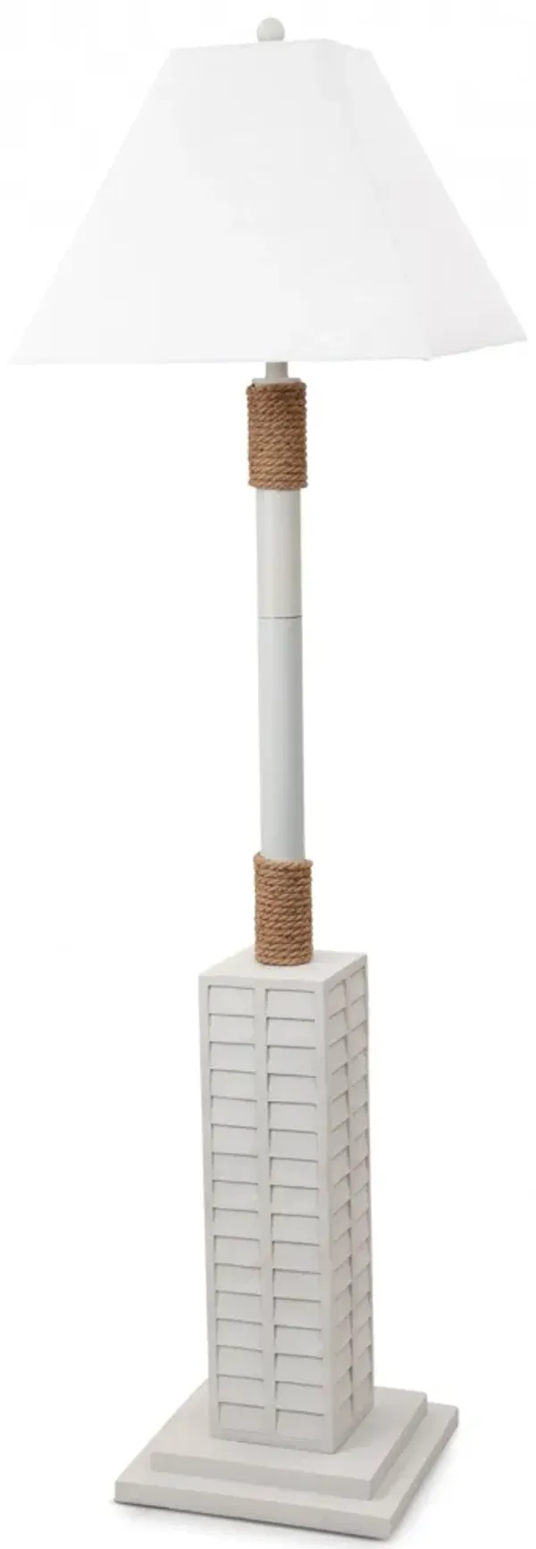 Bright And Nautical Rope Floor Lamp - White