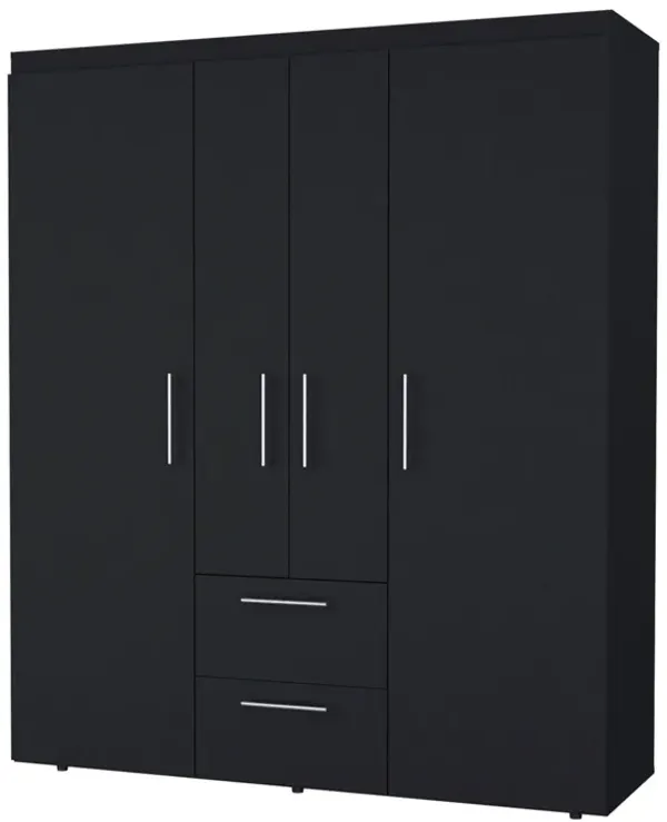 Two Drawer Combo Dresser - Black