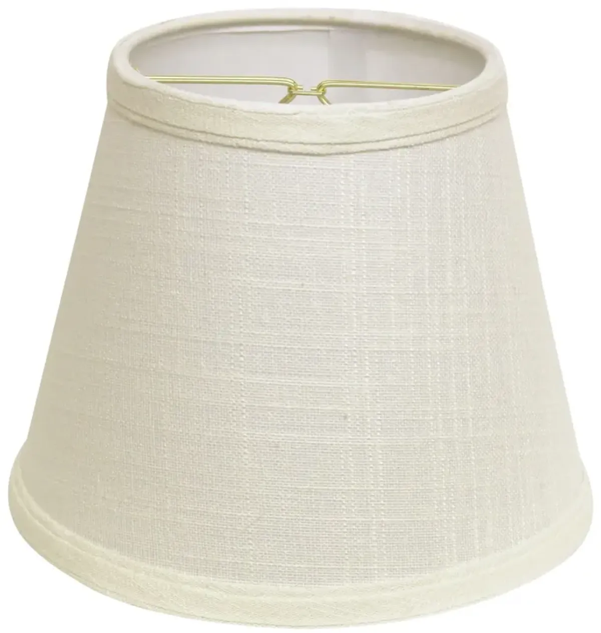 Empire Hardback Slanted Linen Lampshade - White