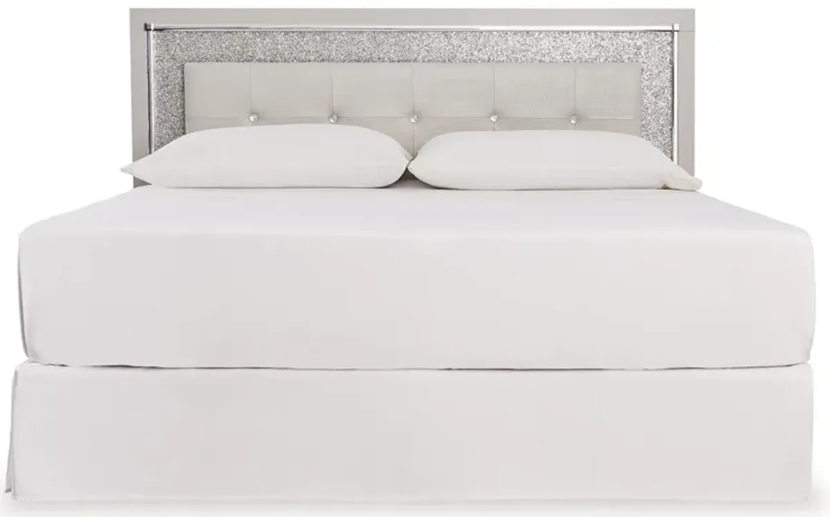 Zyniden - Silver - King Upholstered Panel Headboard