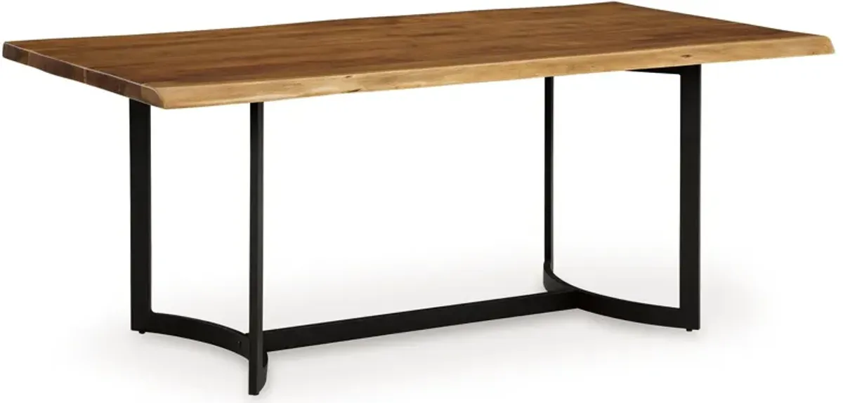 Fortmaine - Brown / Black - Rectangular Dining Room Table