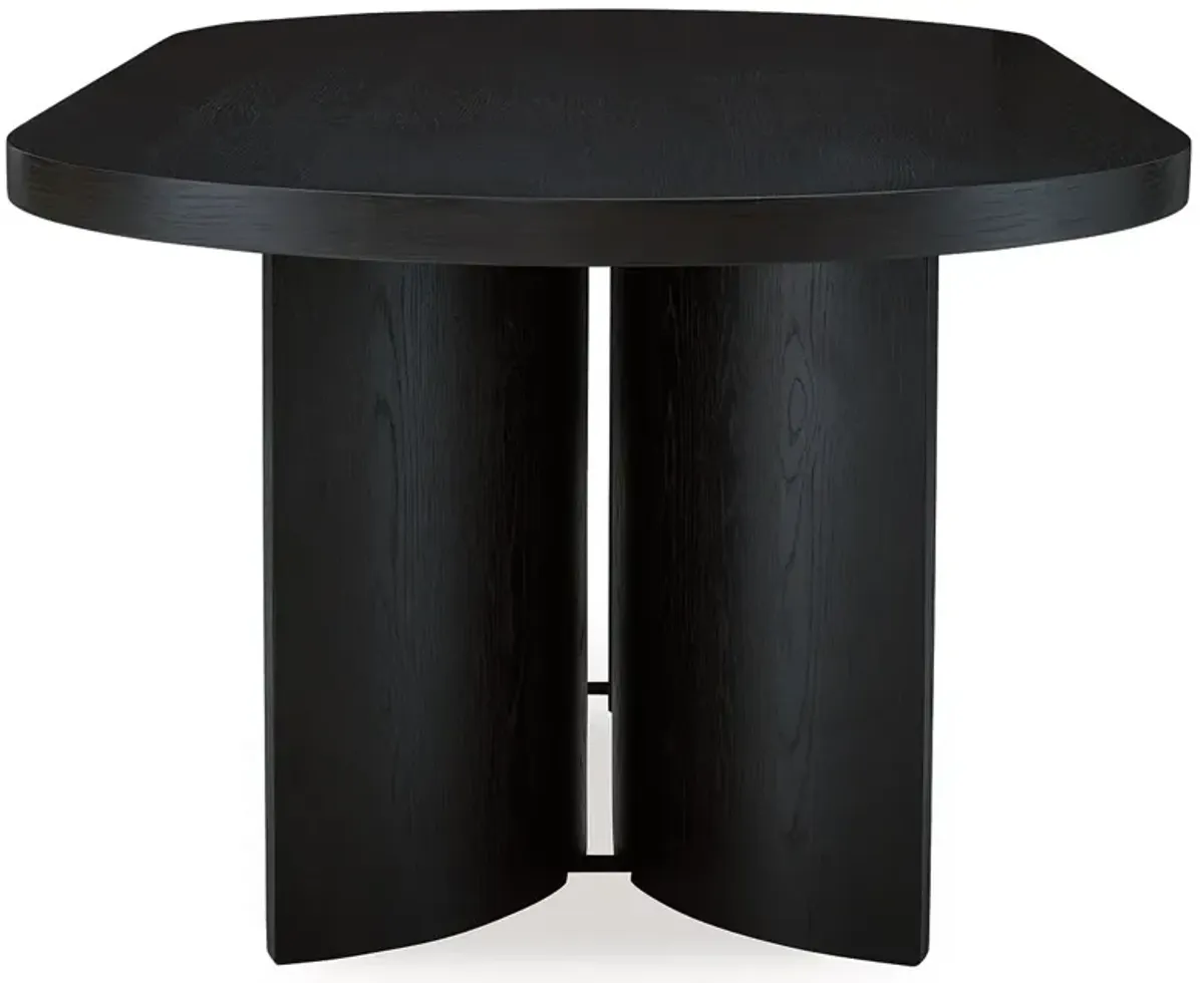 Rowanbeck - Black - Oval Dining Room Table