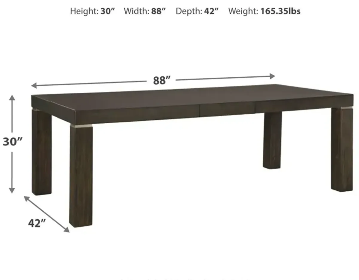 Hyndell - Dark Brown - Rectangular Dining Room Extension Table