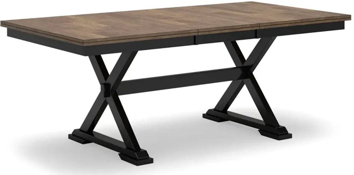 Wildenauer - Rectangular Dining Extension Table - Brown / Black