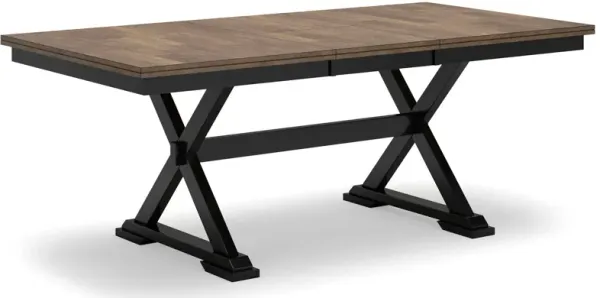 Wildenauer - Rectangular Dining Extension Table - Brown / Black