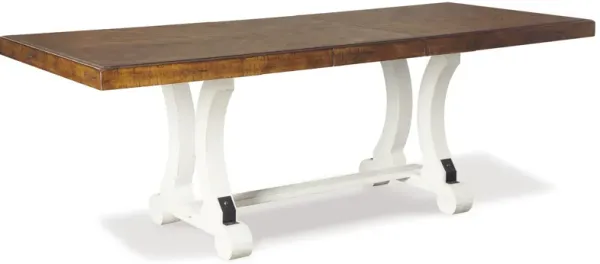 Valebeck - Rectangular Dining Room Table - White / Brown