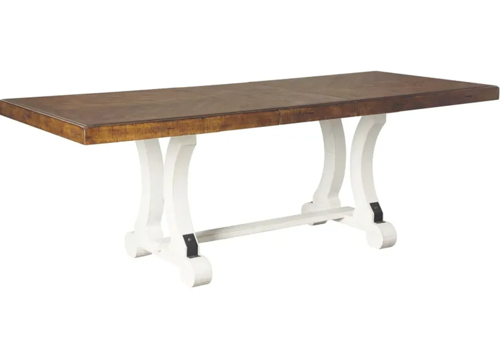 Valebeck - White / Brown - Rectangular Dining Room Table