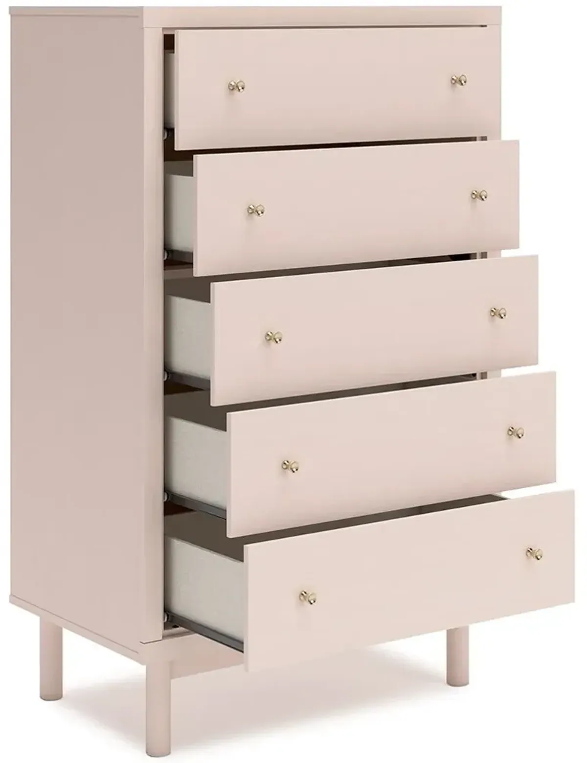 Wistenpine - Blush - Five Drawer Chest